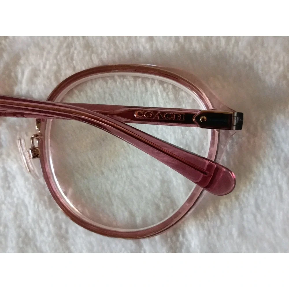 Coach HC5162 9331 Transparent Berry Rose Gold Eyeglass Frames 50-22-140